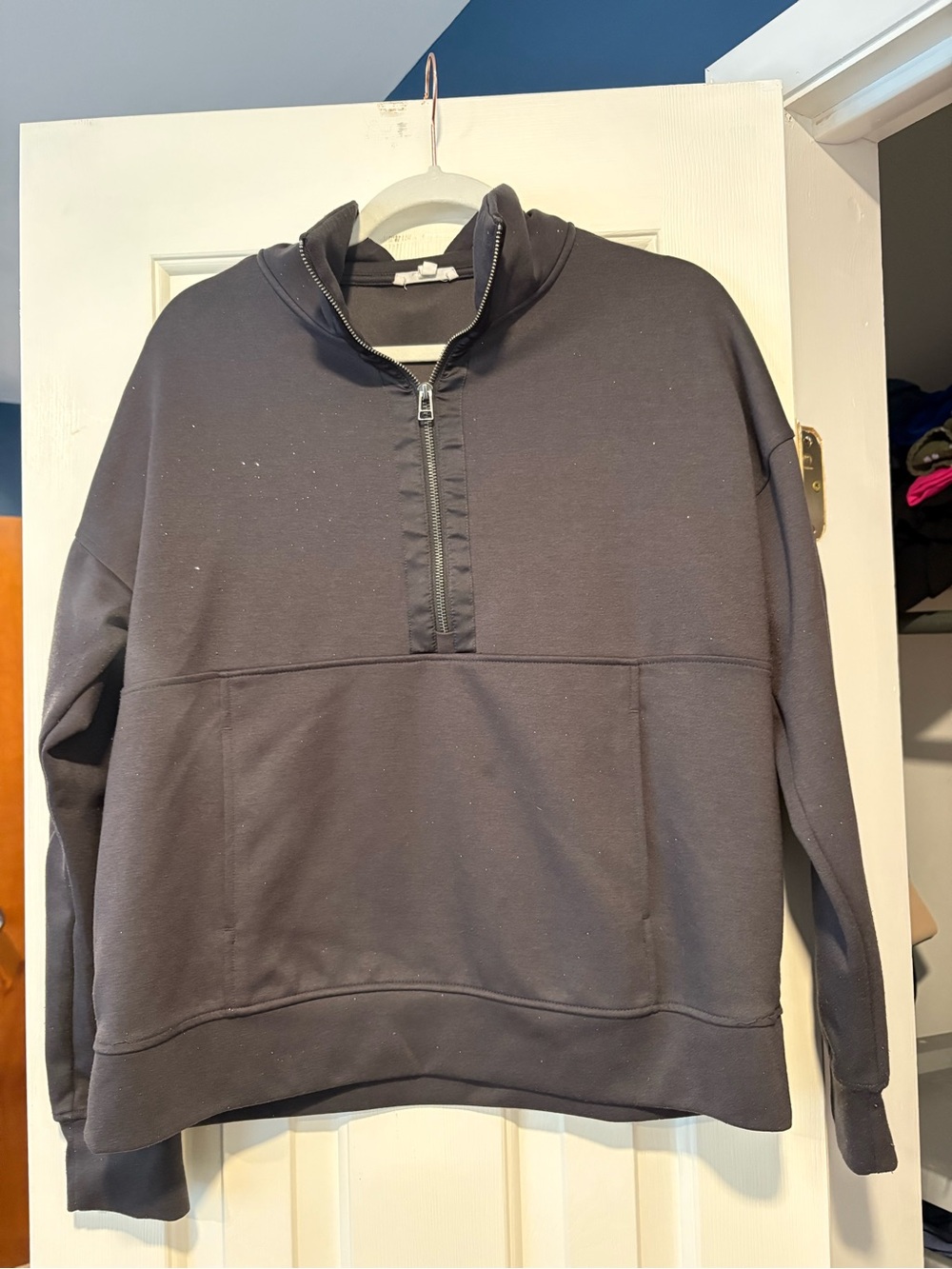 Maurices Black Half-Zip Hoodie Sweatshirt